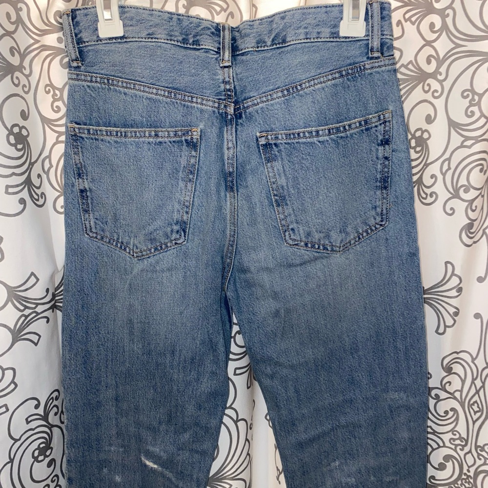 Zara distressed cropped cuffed jeans - Picture 5 of 6